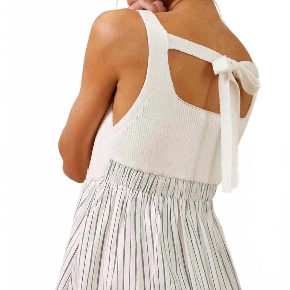 NEW CREAMON ribbed knit bodice maxi dress in white - Picture 5 of 5